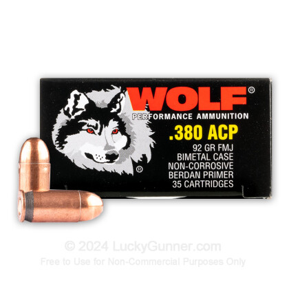 Image 1 of Wolf .380 Auto (ACP) Ammo