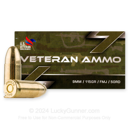 Image 2 of Veteran Ammo 9mm Luger (9x19) Ammo