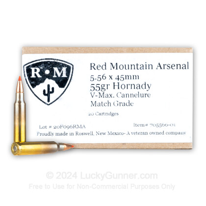 Image 1 of Red Mountain Arsenal 5.56x45mm Ammo