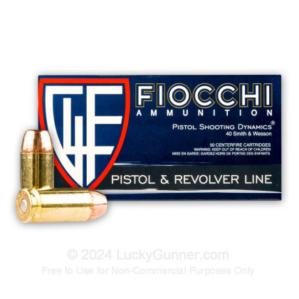 Large image of Bulk 40 S&W Ammo For Sale - 165 Grain CMJTC Ammunition in Stock by Fiocchi - 1000 Rounds