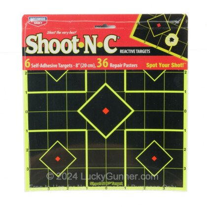 Large image of Shoot NC Targets For Sale - Shoot NC 34105  8" Sight-In Targets - Birchwood Casey Targets For Sale