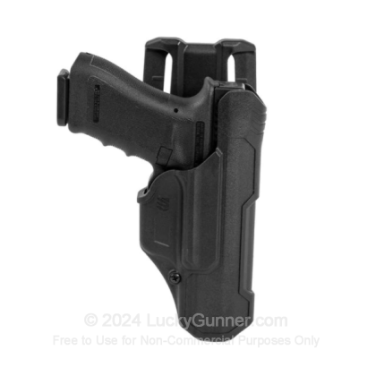 Large image of Holster - Outside the Waistband - Blackhawk - T-Series L2D Non-Light Bearing Duty Holster - Right Hand
