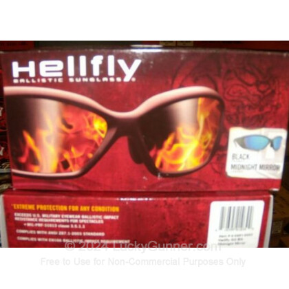 Large image of Revision Hellfly Ballistic Glasses -  Hellfly Ballistic Eyewear with Black Frame and Midnight Mirror Lenses For Sale