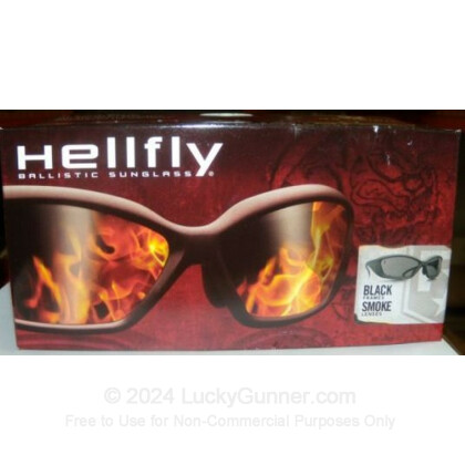 Large image of Revision Hellfly Ballistic Glasses -  Hellfly Ballistic Eyewear with Black Frame and Smoke Lenses For Sale