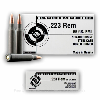 Large image of Cheap Tula 223 Rem Ammo For Sale - 55 grain FMJ Ammunition In Stock