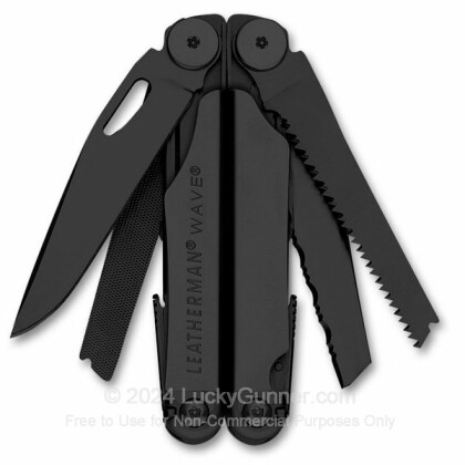 Large image of Leatherman WAVE Multi-Tool 17 Tool Perfect For Any Task For Sale - Black Oxide WAVE For Sale