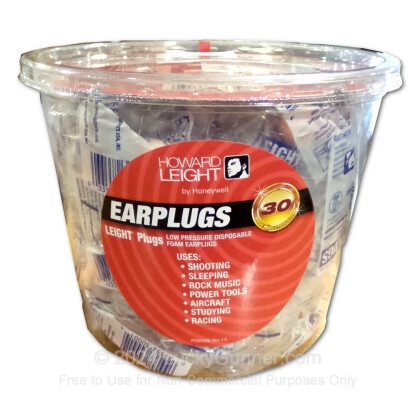 Large image of Earplugs From Howard Leight For Sale Online at LuckyGunner.com - 100 Pairs of Uncorded Earplugs - R-LPF-1-TO