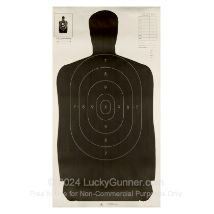 Large image of Champion Paper Silhouette LE Targets For Sale - Black B27 Targets In Stock