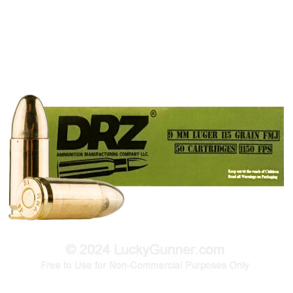 Image 1 of DRZ Ammunition 9mm Luger (9x19) Ammo