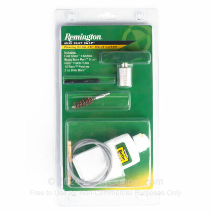 Large image of Remington 19939 .357 / .380 / .38 Cal / 9mm Cleaning Kit for Sale  - Remington Mini Snap Cleaning Kits For Sale