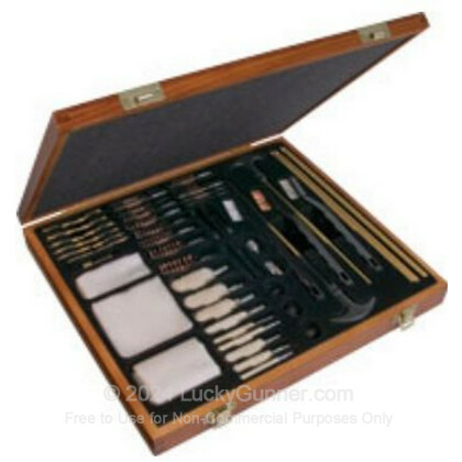 Large image of Outers Universal 62 Piece Wooden Cleaning Kit For Sale -  Universal Calibers - Outers Cleaning Kits For Sale