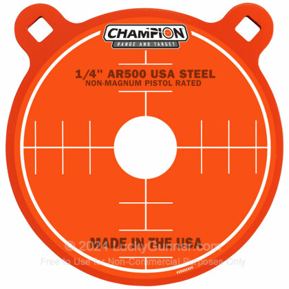 Large image of Double Hole AR500 Gong Target For Sale - 1 - 8" Steel Target - Champion Target For Sale