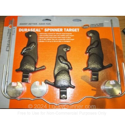 Large image of Champion Duraseal Spinner Targets For Sale - Row of 3 Black Self-Healing Prairie Dog Spinner Target In Stock