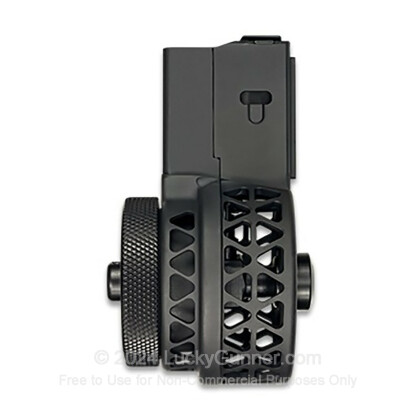 Large image of X-Products AR-15 50rd - 223 / 5.56 - Black - High Capacity Skeletonized Drum Magazine For Sale 