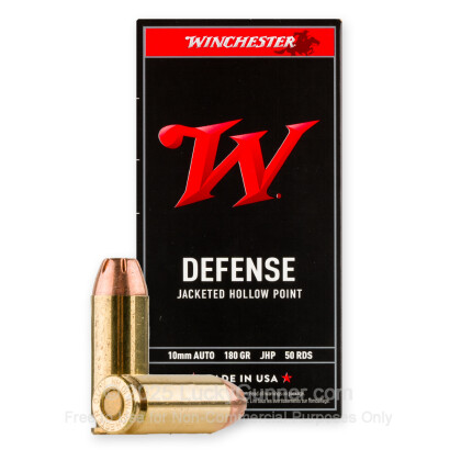 Large image of Winchester 10mm Auto Ammo For Sale - 180gr JHP - 50 Rounds