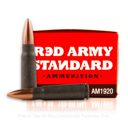 Large image of Cheap 7.62x39 Ammo For Sale - 123 gr FMJ Polymer Coated Steel Ammunition by Red Army Standard In Stock - 180 Rounds
