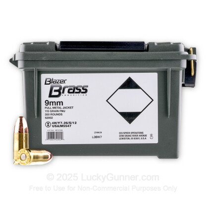 Image 1 of Blazer Brass 9mm Luger (9x19) Ammo