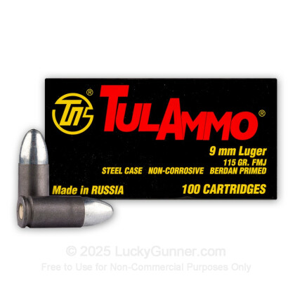 Image 1 of Tula Cartridge Works 9mm Luger (9x19) Ammo