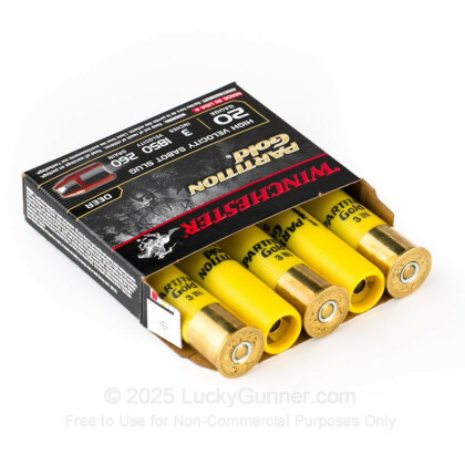 Large image of 20 Gauge Ammo - Winchester Partition Gold 3" 260gr Sabot Slug - 5 Rounds