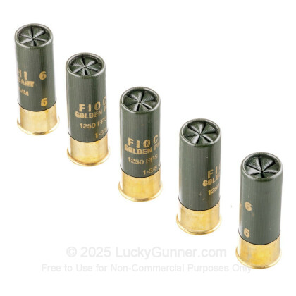 Large image of Bulk 12 ga 2-3/4" Golden Pheasant Fiocchi Shells For Sale - 2-3/4" Nickel Plated Lead #6 Loads by Fiocchi Golden Pheasant - 250 Rounds