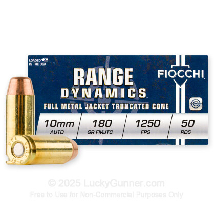 Large image of Bulk 10mm Auto Ammo For Sale - 180 Grain FMJTC Ammunition in Stock by Fiocchi - 500 Rounds
