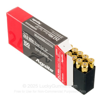 Large image of Aguila 243 Ammo For Sale - 100gr SPBT - 20 Rounds