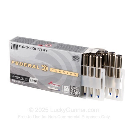 Large image of Federal 7mm Backcountry Ammo For Sale - 155 Grain Terminal Ascent - 20 Rounds