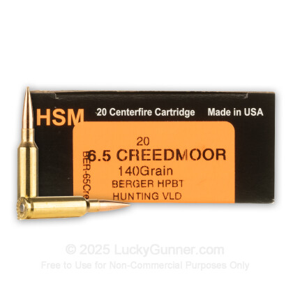 Image 1 of HSM Ammunition 6.5mm Creedmoor Ammo