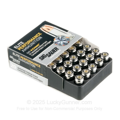 Large image of Premium Defensive 357 Sig Ammo For Sale - 125 gr JHP  - Sig Sauer V-Crown Ammunition In Stock - 20 Rounds