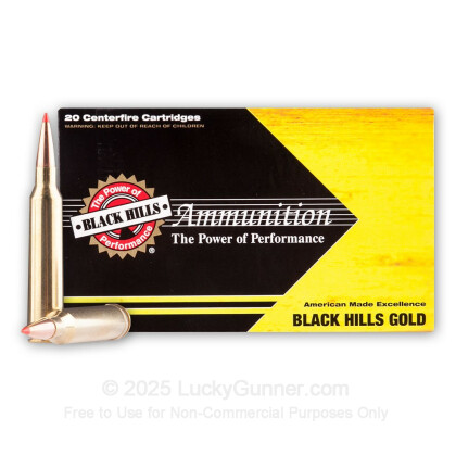 Large image of Cheap 7mm Rem Mag Ammo For Sale - 162 Grain A-Max Polymer Tip Ammunition in Stock by Black Hills Gold - 20 Rounds