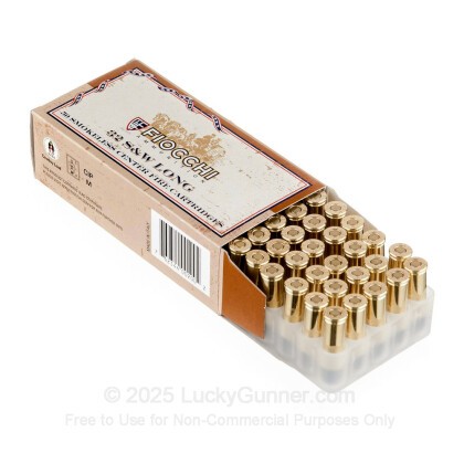 Large image of 32 S&W Long Ammo For Sale - 97 gr LRN 32 S&W Long Ammunition by Fiocchi For Sale - 50 Rounds