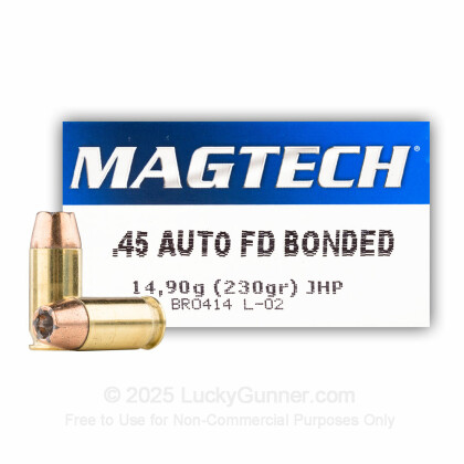 Large image of Personal Defense 45 Auto Ammo - 230 gr JHP - Magtech Bonded 45 Cal Ammunition - 50 Rounds
