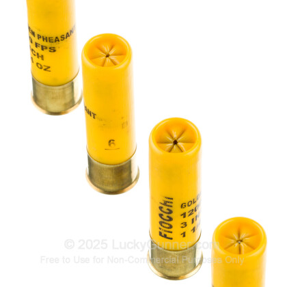 Large image of Premium 20 Gauge Ammo For Sale - 3” 1-1/4oz. #6 Shot Ammunition in Stock by Fiocchi Golden Pheasant - 25 Rounds