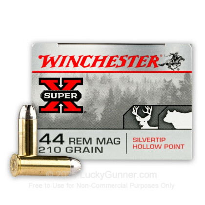 Large image of Cheap 44 Mag Ammo For Sale - 210 Grain Silvertip HP Ammunition in Stock by Winchester Super-X - 20 Rounds