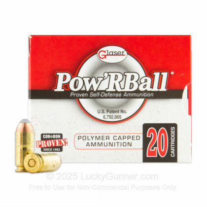 Large image of Premium 40 S&W Ammo For Sale - 135 Grain Pow'RBAll Ammunition in Stock by Glaser - 20 Rounds