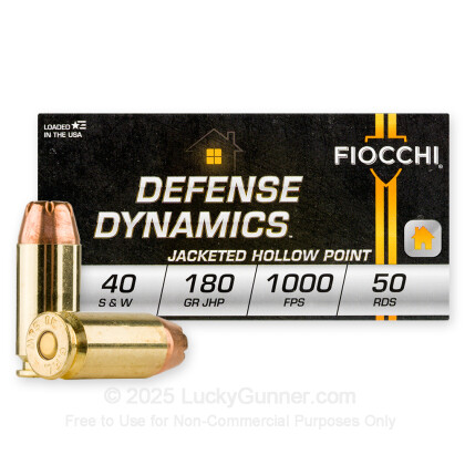 Large image of Defense 40 Cal Ammo For Sale - 180 gr JHP Fiocchi Ammunition