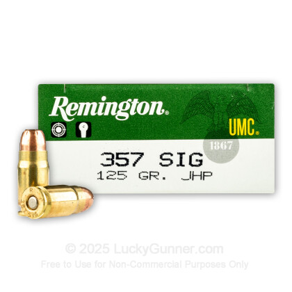 Large image of 357 Sig Ammo For Sale - 125 gr JHP - Remington Ammunition In Stock