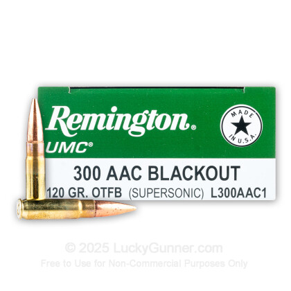 Large image of Cheap 300 AAC Blackout Ammo - Remington UMC 120 Grain OTM - 20 Rounds