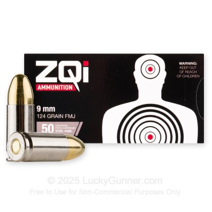 Image 1 of ZQI Ammunition 9mm Luger (9x19) Ammo