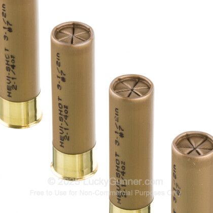 Large image of Premium 12 Gauge Ammo For Sale - 3-1/2” 2-1/4oz. #7 Shot Ammunition in Stock by Hevi-Shot Hevi-13 - 5 Rounds