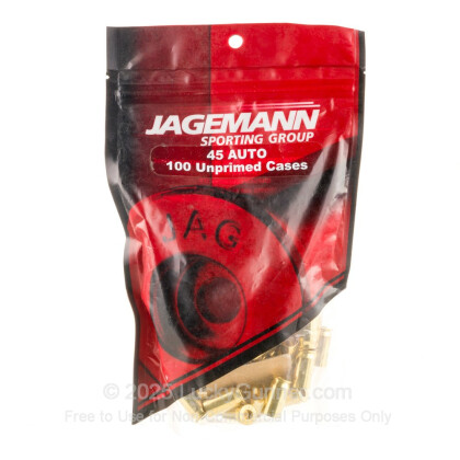 Large image of Bulk 45 ACP Brass Casings For Sale - 45 ACP Casings in Stock by Jagemann - 100