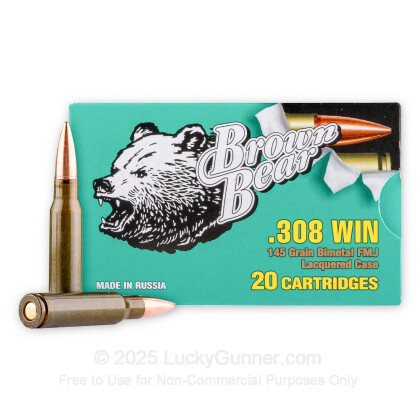 Image 1 of Brown Bear .308 (7.62X51) Ammo