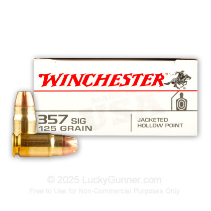 Large image of 357 Sig Ammo For Sale - 125 gr JHP - Winchester USA Ammunition Online