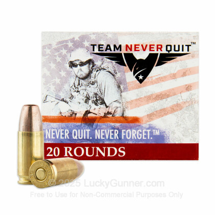 Image 2 of Team Never Quit 9mm Luger (9x19) Ammo