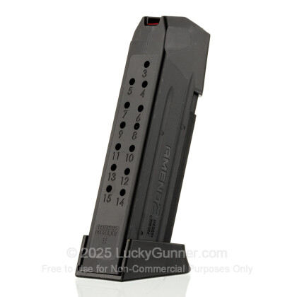 Large image of Cheap 9mm Luger Magazine For Sale - Black Glock 19 Magazine in Stock by Amend2 - 15 Round Magazine