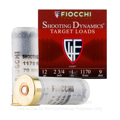 Large image of Bulk 12 Gauge Ammo For Sale - 2-3/4” 1oz. #9 Shot Ammunition in Stock by Fiocchi - 250 Rounds