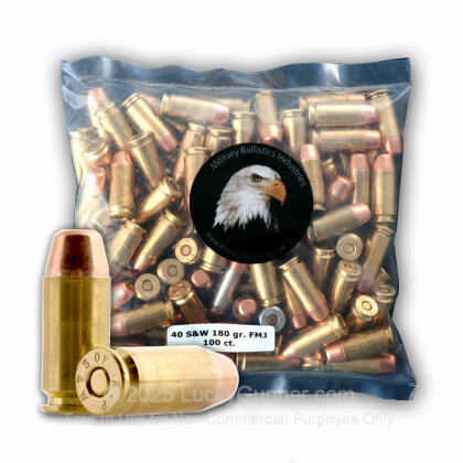 Image 1 of Military Ballistics Industries .40 S&W (Smith & Wesson) Ammo