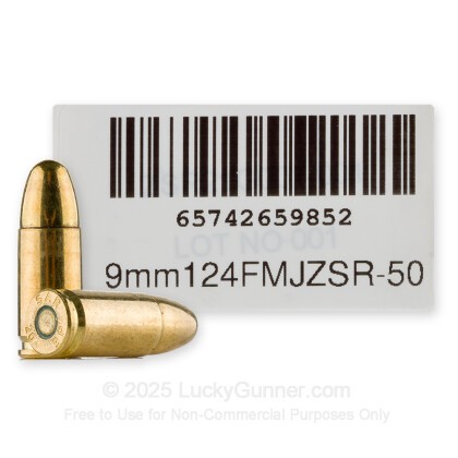 Image 1 of ZSR Ammunition 9mm Luger (9x19) Ammo