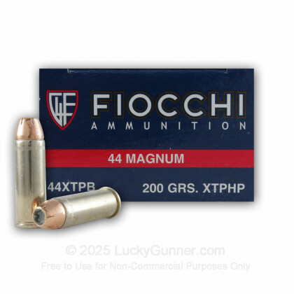 Large image of 44 Magnum Ammo For Sale - 200 gr JHP XTP Ammunition In Stock by Fiocchi
