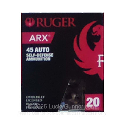Large image of Premium 45 ACP Ammo For Sale Online - Polycase Ruger 114 Grain ARX - 20 Rounds